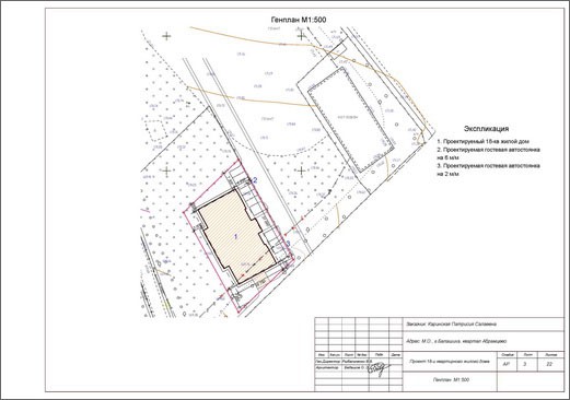 генплан М1:500